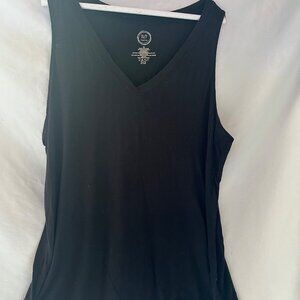 Maurices - Black V-Neck Tank Top - Plus Size 0X